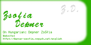 zsofia depner business card