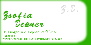 zsofia depner business card